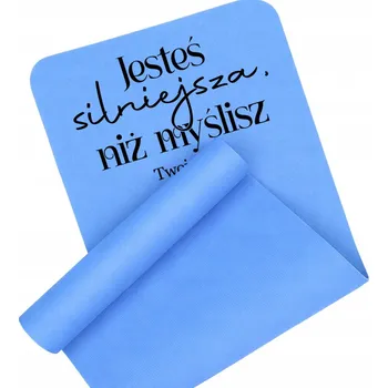 podložka na cvičení PODLOŽKA NA CVIČENÍ MODRÁ TRÉNINKOVÁ FITNESS JÓGA Jsi Silnější Jméno