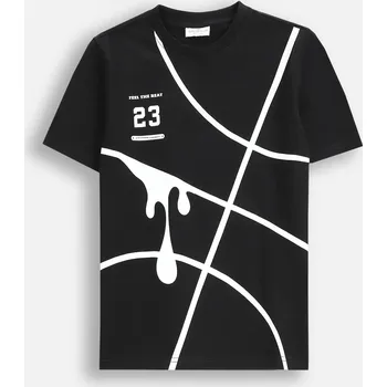 Chlapecké tričko Chlapecké černé tričko s krátkým rukávem, velikost 152 Coccodrillo WC5