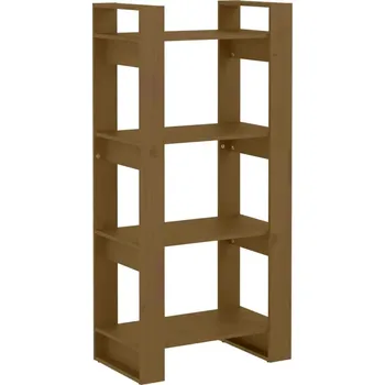 Knihovna Regál/přepážka, medově hnědá, 60x35x125 cm, borovice