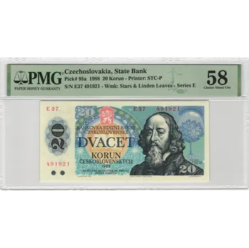 20 Korun 1988 S. E 37 PMG 58