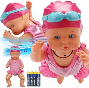Panenka Plovoucí Panenka Miminko do Vody na Koupání do Bazénu Plavající Panenka V PLAVKÁCH + Baterie