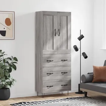 Příborník a kredenc zahrada-XL Skříň highboard šedá sonoma 69,5 x 34 x 180 cm kompozitní dřevo 3199783
