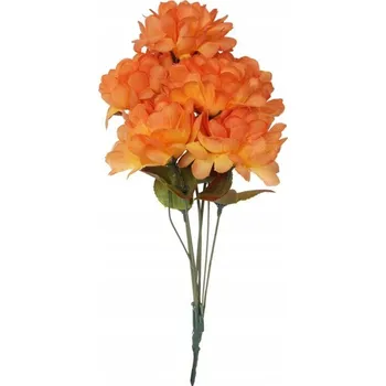 umělá květina Umělý Buket Chrizantém Oranžový Dekorace na Hřbitov 34 cm