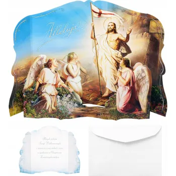 Velikonoční přání s obálkou Karnet Velikonoce 3D Velikonoční přání