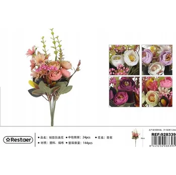 umělá květina Rest.aer - Sada 7 větviček čaje 30 CM