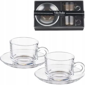 VILLA ITALIA Sada / Dárková sada 2 kusů skleněných šálků TALITA