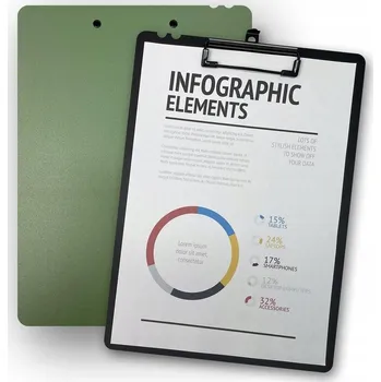 Obraz Podložka s klipem A4 Morandi zelená PENMATE