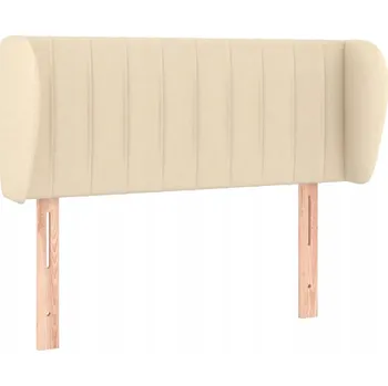 Čelo postele s ušima, krémové, 93x23x78/88 cm, látka