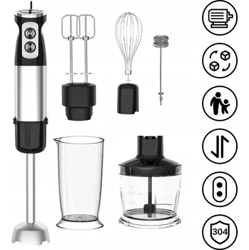 KUCHYŇSKÝ RUČNÍ MIXÉR 600W 6V1 TURBO MIXÉR LAHEV NA PITÍ MULTIFUNKČNÍ