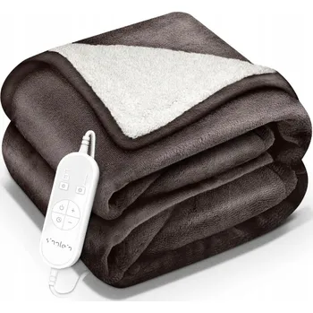 Moto bunda Elektrická deka sinnlein 200×180 cm světle hnědá s 9 úrovněmi teploty
