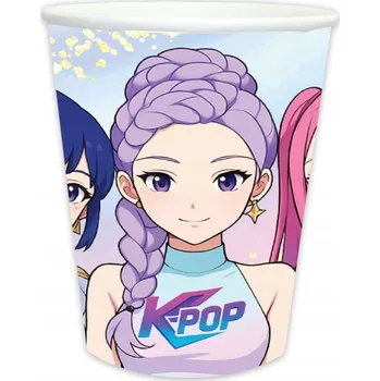 Party nádobí Kelímky pro děti 250 ml K-POP Korea 6 ks