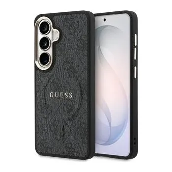 Pouzdro na mobilní telefon Guess PU Leather 4G Gold Frame Magnetic Zadní Kryt pro Samsung Galaxy S26 Black