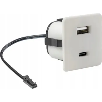 Elektrická zásuvka USB zásuvka do desky stolu Furnika bílá
