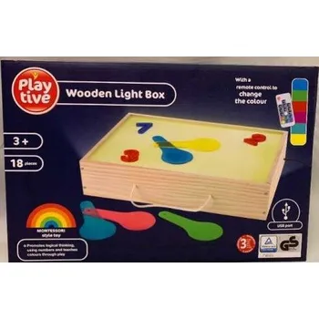 Dřevěná hračka Dřevěná krabička MONTESSORI Číslice Barvy