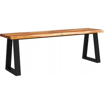 Zahradní lavice LAVIČKA S PŘIROZENOU HRANOU 140 CM AKÁTOVÉ DŘEVO