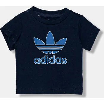 Dětské bavlněné tričko adidas Originals JX9003 námořnická modř 59X, vel. 62