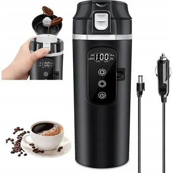 Rychlovarná konvice ELEKTRICKÁ KONVICE 12V / 24V DO AUTA CESTOVNÍ HRNEK OHŘEV 500ML