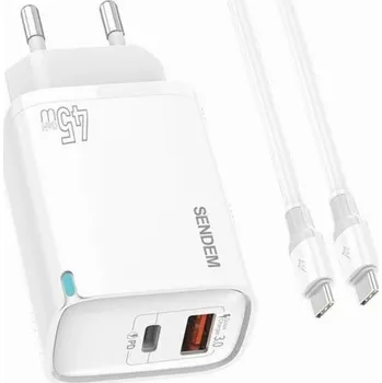 Rychlá 45W GaN nabíječka s USB-C kabelem pro Xiaomi Redmi Note 14 Pro 5G