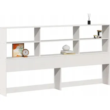 Čelo postele s úložným prostorem bílé 180 cm masivní borovice