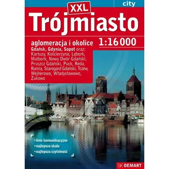 Trójmiasto XXL aglomeracja i okolice 1:16 000 Kolektiv autorů (Mapa Trojměstí XXL aglomerace a okolí 1:16 000)