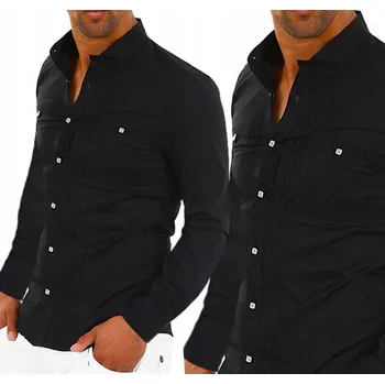 Pánská košile MONDOMEN pánská košile casual s dlouhým rukávem slim střih bavlna velikost XXL