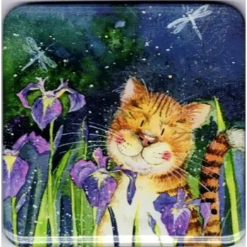 Obraz Dekorativní Magnet Kočka v noci Alex Clark