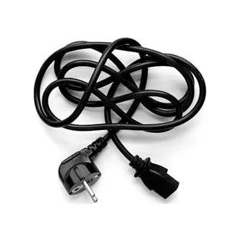 Napájecí kabel Síťový kabel 230V napájecí, CEE7 (vidlice) - C13, 5m, VDE approved, černý, Logo