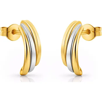 Náušnice Brilio Elegantní bicolor náušnice ze zlata 14/166.942/3 + 2 měsíce na vrácení zboží