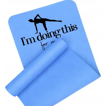 podložka na cvičení PODLOŽKA NA CVIČENÍ PROTISKLUZOVÁ MODRÁ JÓGA FITNESS I'm Doing This For Me