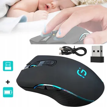 Myš TICHÁ MYŠ BEZDRÁTOVÁ MYŠ K POČÍTAČI HERNÍ PRO PC NOTEBOOK