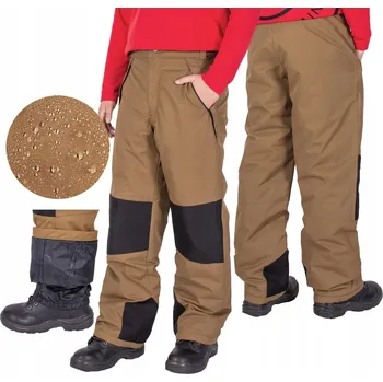 Snowboardové kalhoty Pánské lyžařské/snowboardové kalhoty termální FIRI hnědé L