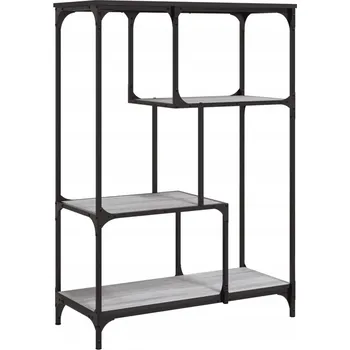 Knihovna Regál na knihy, šedý dub sonoma, 81x36x115 cm