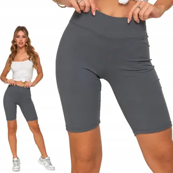 Dámské oblečení Dámské krátké žebrované legíny - cyklistické šortky KRYCÍ s vysokým pasem L/XL MORAJ