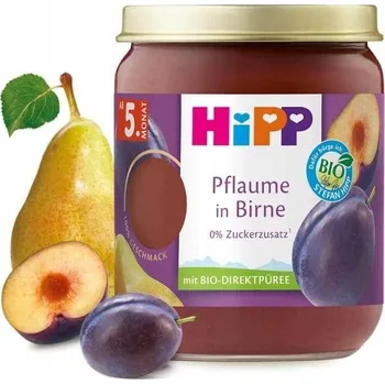 HIPP BIO Dezert ve skleničce, hruška švestka, 5m+ 160 g