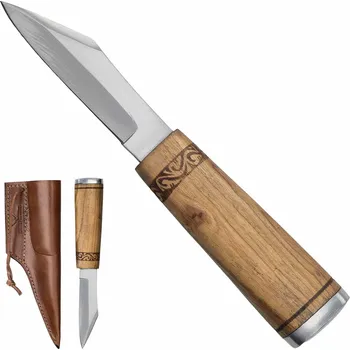 kapesní nůž PAK Pevný nůž "TUNDRA CARVER" s koženým pouzdrem