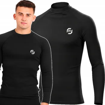 Pánské tričko Spodní prádlo s dlouhým rukávem Molti černé, velikost vel.