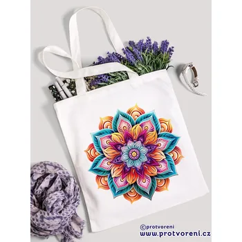 Taška s potiskem Textilní taška, MANDALA více barevná, 41x37cm, mix barev, 1 ks Vyberte si barvu ZDE:: žlutá
