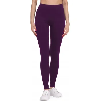 Dámské oblečení Dámské dlouhé legíny s viskózou BLV50-147 Švestková XXL