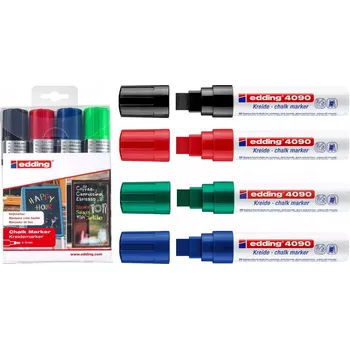 Křídový popisovač Edding vícebarevný, 4 ks, dekorativní, suchý