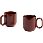 HAY DESIGN Sada 2 hrnků Barro "Burgundy" HAY