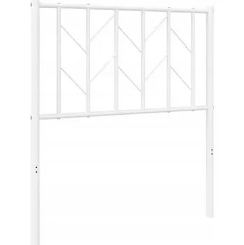 Kovové čelo postele bílé 75 cm Bílá 374512