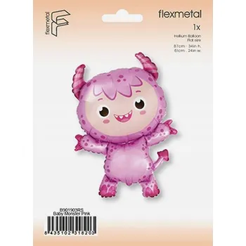 Balónek Fóliový balónek Flexmetal Malá růžová příšerka 86 cm