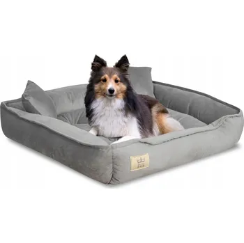 Pelíšek pro psa Pelíšek kotec 100x75 cm, sametově šedý