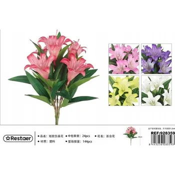 umělá květina Rest.aer - Kytice 5 litinových lilií 34 CM