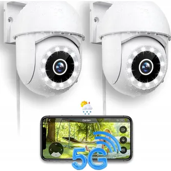 IP kamera MENBORN Venkovní kamera 2,5K 360° s barevným nočním viděním Alexa 2 kusy