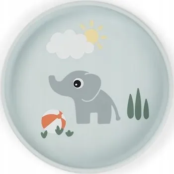 Talířek Done By Deer modrý silikonový