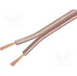 Vodič reproduktorový 2x2,5mm2 lanko OFC průhledná nestíněný