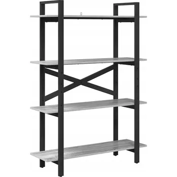 Knihovna Police na knihy Šedá Sonoma 100 x 33,5 x 140 cm