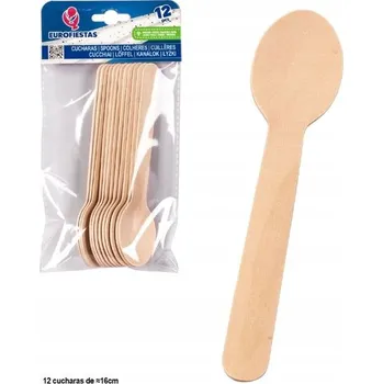 Příbor Ekologické dřevěné lžíce - sada 12 kusů