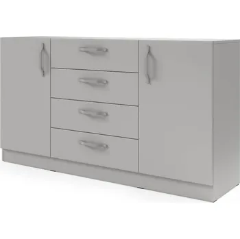 Ložnicová sestava Komoda BRAGA BRK1 Šedá s kovovými madly